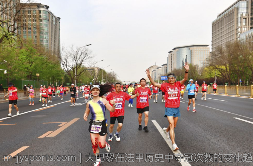大巴黎在法甲历史中夺冠次数的变化趋势